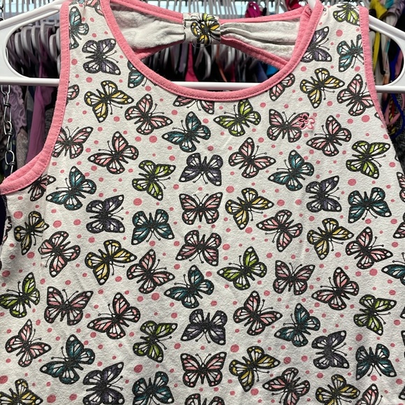 Limited too kids size 10 top dress white and pink great shape open upper back - Picture 3 of 7